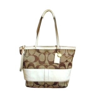 Coach Vintage Bucket Bag Purse Signature Jaquard Shoulder Bag